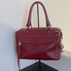 Vintage Rebecca Minkoff Light Burgundy Satchel with Shoulder Strap & Dust Bag.